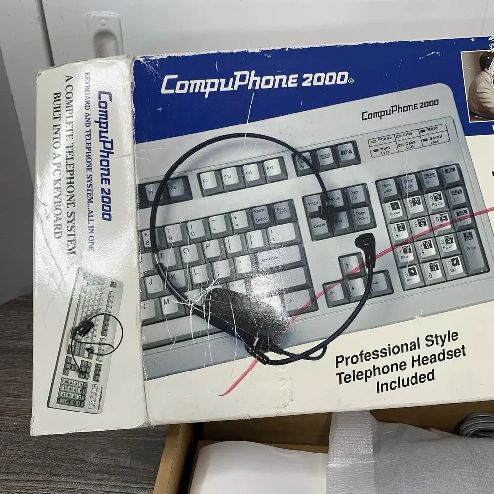 CompuPhone 2000 Keyboard And Telephone phone 1994‎ Vintage New!